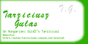 tarziciusz gulas business card